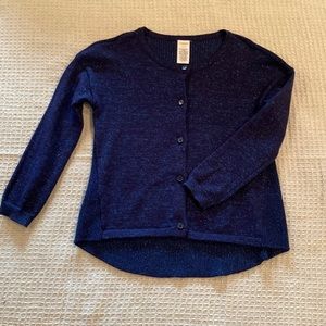 Gymboree Navy Blue Glitter Cardigan Size Small (5-6)